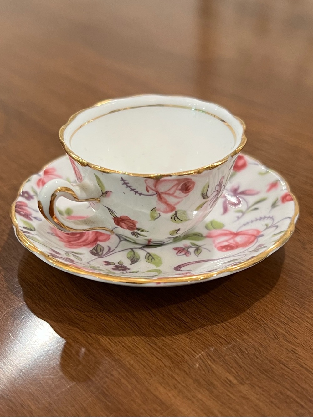 Miniature Salisbury Bone China Teacup and Saucer
